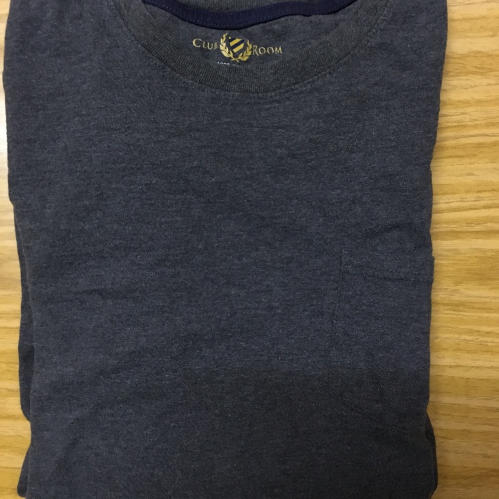 Club Room Gray Long Sleeve T Shirt Small